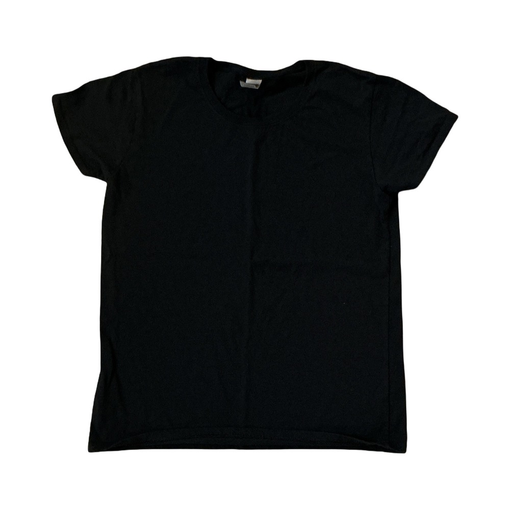 Set of 4 Gildan Heavy Cotton Black Short Sleeve Crew Neck T-Shirts Womens Small - Picture 3 of 5